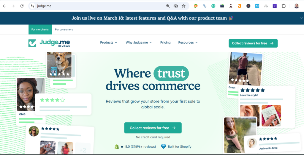 Judge.me App for a Store