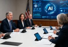 White House Releases National AI Framework to Pre-empt State Regulations government officials around table discussing national AI framework