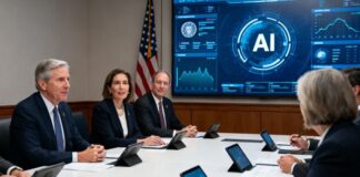 White House Releases National AI Framework to Pre-empt State Regulations government officials around table discussing national AI framework