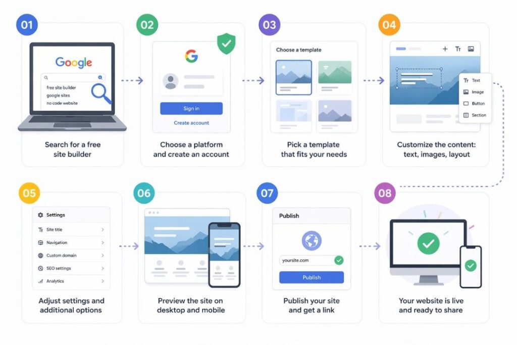 How to create a website step-by-step