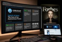 Top 10 News Sites for Agentic AI News in 2026 computer featuring digital and agentic AI news sites