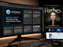 Top 10 News Sites for Agentic AI News in 2026 computer featuring digital and agentic AI news sites