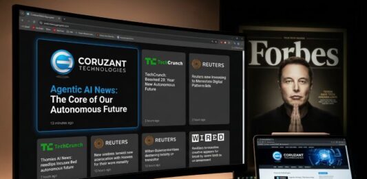 Top 10 News Sites for Agentic AI News in 2026 computer featuring digital and agentic AI news sites