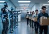 Are Autonomous AI Agents is Taking Humans Out of the Equation? Autonomous AI Agents or robots escorting human workers out of the building