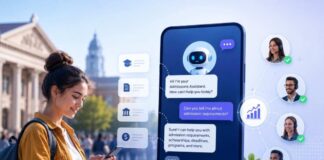 How AI Admissions Assistants Are Transforming University Enrollment Campus chatbot assistant and student interaction