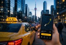 The Quiet Comeback of the North American Taxi Industry And the Technology Driving It Taxi ride through a smart city