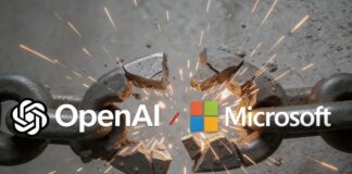 OpenAI Unchains from Microsoft: The AI Era Evolves a chain breaking in the AI Era of the Microsoft and OpenAI partnership