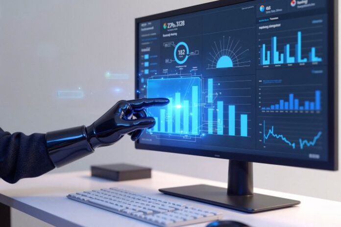 3d-graph-computer-illustration ai analytics with ayzeo