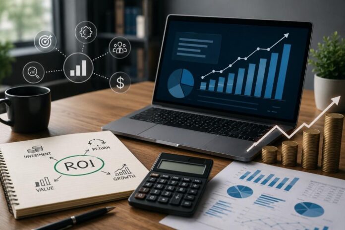 Business-analytics-workspace-with-growth-focus