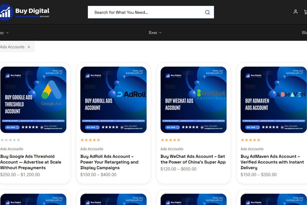 buy digital account Microsoft Ads Agency Account