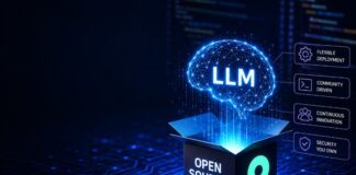 How to Actually Capture the Open Source LLM Advantage Futuristic-open-source-neural-network-hub