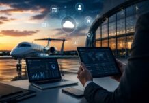 The Software Layer That Quietly Runs the Private Aviation Market Modern-aviation-operations-at-sunset