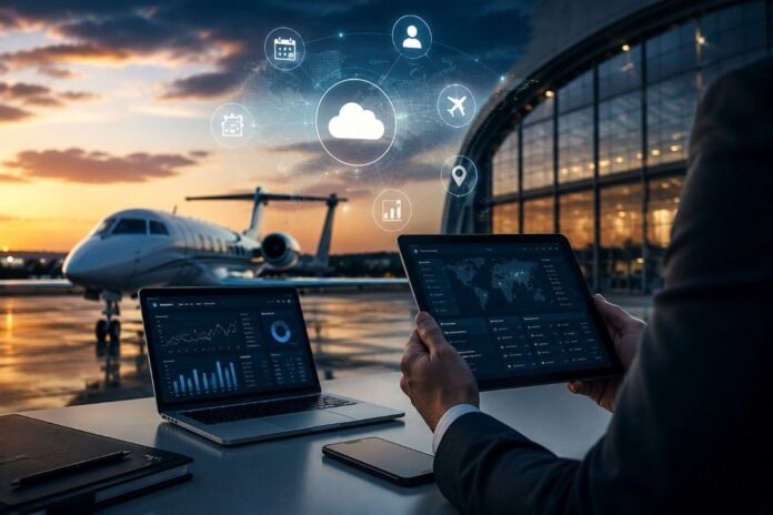 Modern-aviation-operations-at-sunset