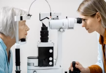 How Boutique Ophthalmology Practices Can Market Their Unique Patient Experience Ophthalmology checking elderly woman