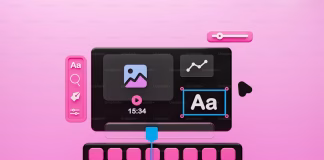 Media.io AI Video Enhancer Review 2026: Does It Actually Improve Video Quality? a compter keyboard with pink background