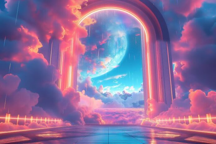 dreamy-interior-mall photo of dreamy sky edited with luminar neo
