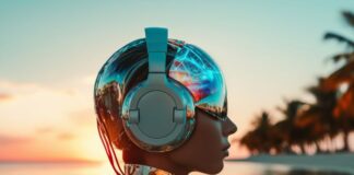 Best AI Music Generator for Royalty-Free Songs: Meet Tad AI person listening to Royalty-Free Songs