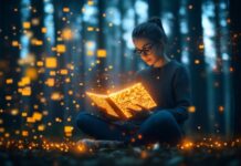 The Human Reading Brain Was Never Built for AI Prose girl demonstrating human reading mechanics with focused attention