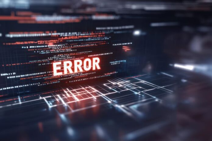 glowing-text-error-displayed-virtual-screen-with-flowing-programming-code-online-programming-programming-workshops-web-development-concepts computer with 0x80070306 error