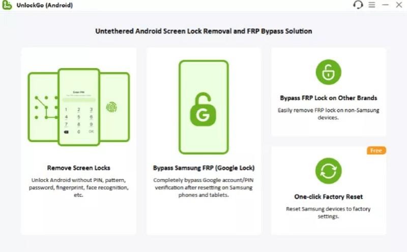 screenshot showing steps of frp unlock tools