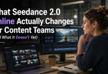 What Seedance Online 2.0 Changes—and Doesn’t Yet—for Content Teams woman editing with seedance