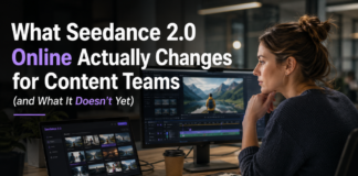 What Seedance Online 2.0 Changes—and Doesn’t Yet—for Content Teams woman editing with seedance