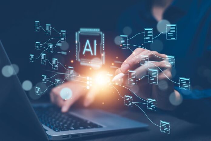 person working on laptop for getting ai ip running in cyprus