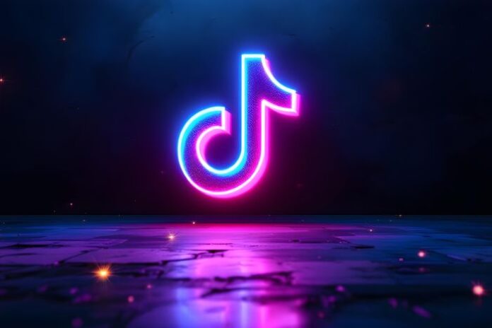 tiktok-neon-sign-glowing-dark-vibrant-digital-art opening a new tiktok account