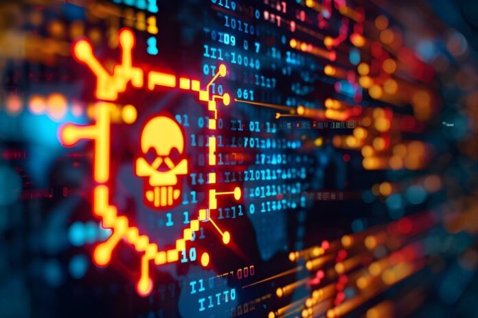 cyber attack warning icon