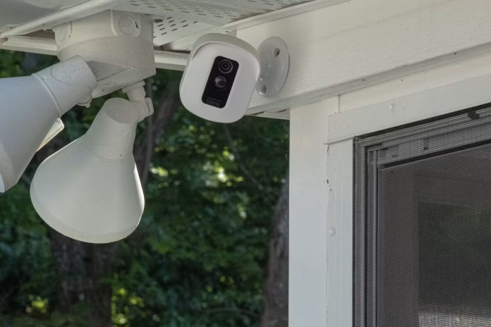 white security camera
