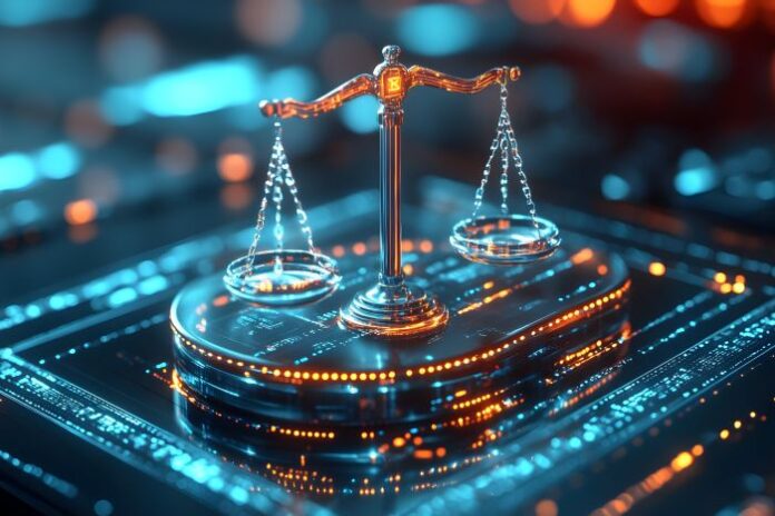 3d-glossy-ai-enhanced-legal-services-background-concept-as-glossy-background-modern-law-firm checks and balances of law firm