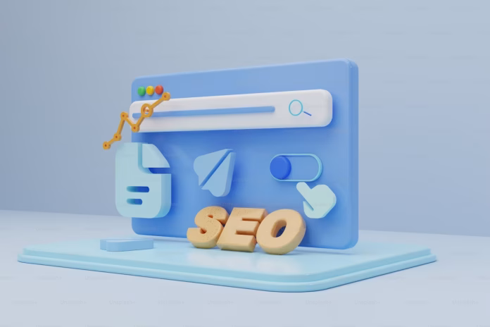 A 3D image of website page