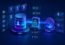 What Is an Agentic CDP? How MCP Servers Connect AI to Customer Data Futuristic data flow and AI network