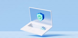 Why Security Tool Sprawl Quietly Drains IT Budgets a laptop with a shield