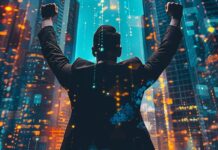 The New Era of Operational Excellence business man celebrating operational excellence