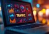 The Real Reason Your Site Traffic Isn’t Turning Into Demos laptop displaying site traffic