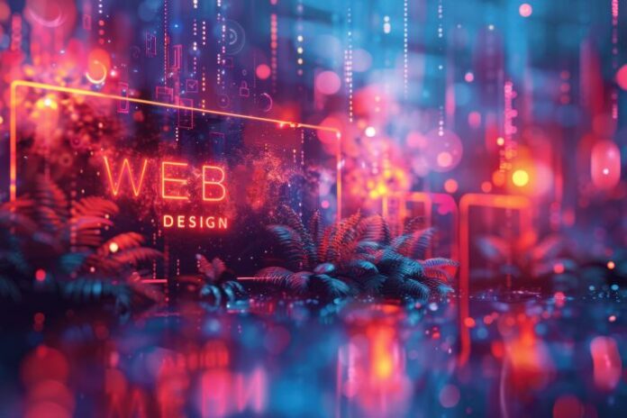 creative-design-concepts-web-design-featuring-vibrant-digital-elements-futuristic-look sign displaying futuristic web design