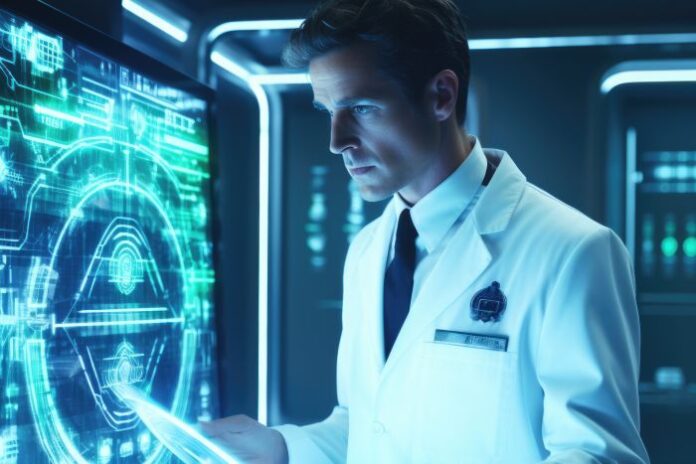 doctor-from-future-concept doctor working for orthopedic clinics