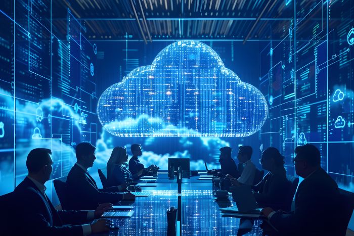 engineers working on enterprise cloud