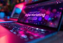 The Key Components of a Successful Digital Marketing Strategy image of laptop showing key components of digital marketing