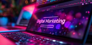 The Key Components of a Successful Digital Marketing Strategy image of laptop showing key components of digital marketing