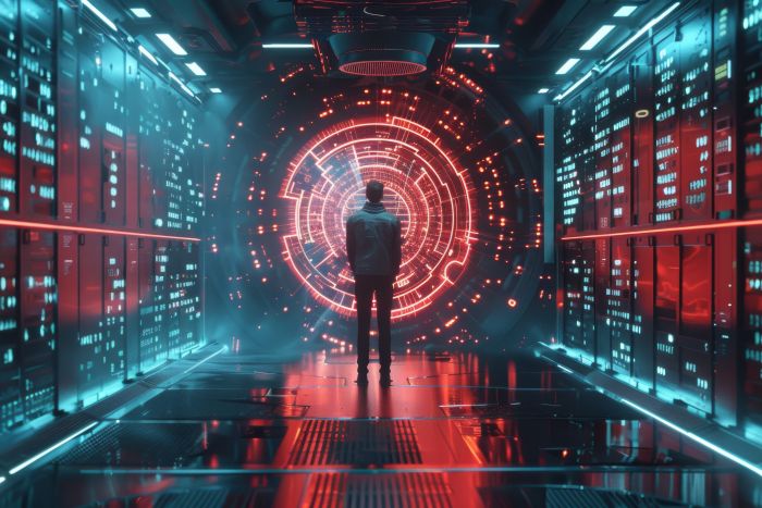 man working with it providers