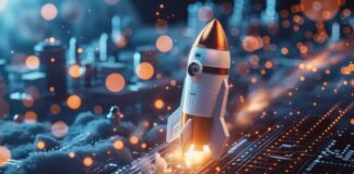Bootstrapped Startups: Lessons From Spanx, GitHub, Poki image of rocket taking off to demonstrate bootstrapped startups