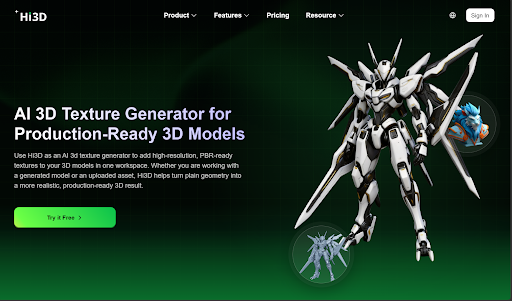 2nd image of hi3d 3d design website