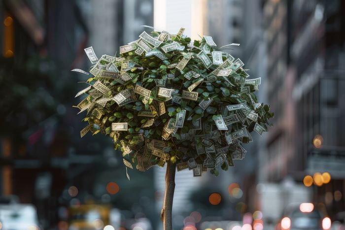 money tree showing raising business capital