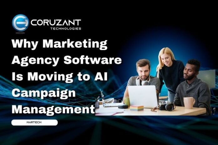 Chatbot Testing - Coruzant Technologies (63) headline for marketing agency software is moving to ai campaign management