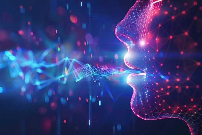 person using voice ai