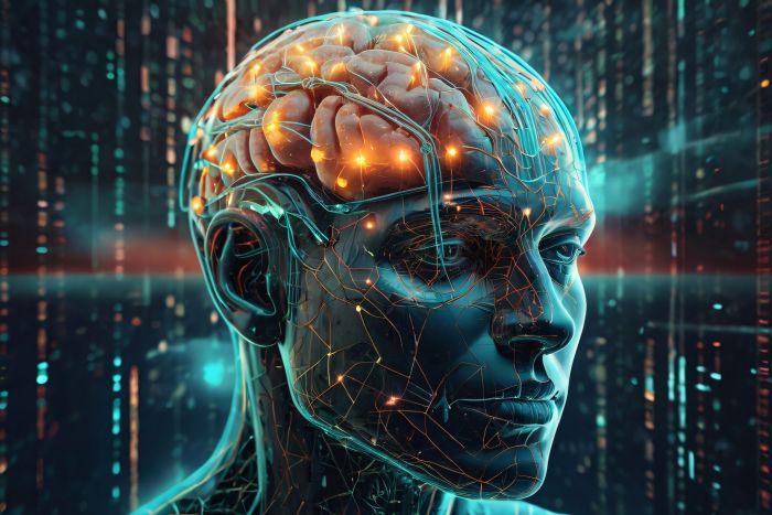 image of ai success paired with human brain