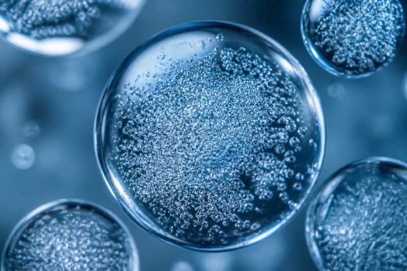 Oxygen Nanobubbles inside a water molecule: The Science of Clear Skin