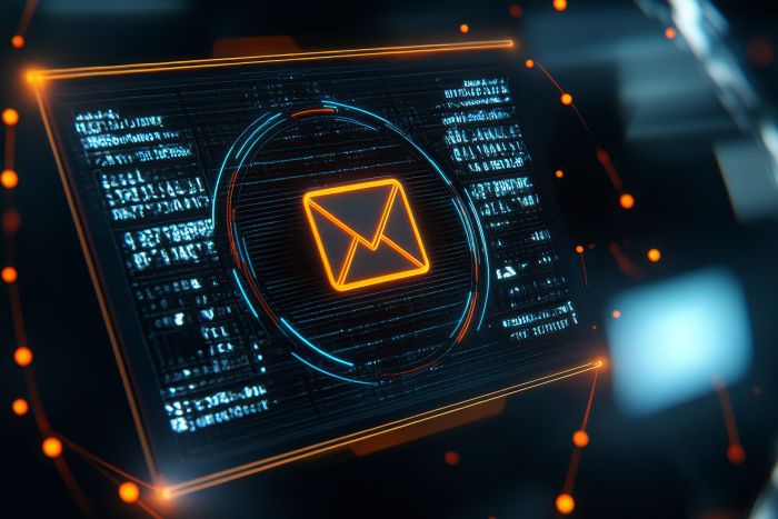 email glowing